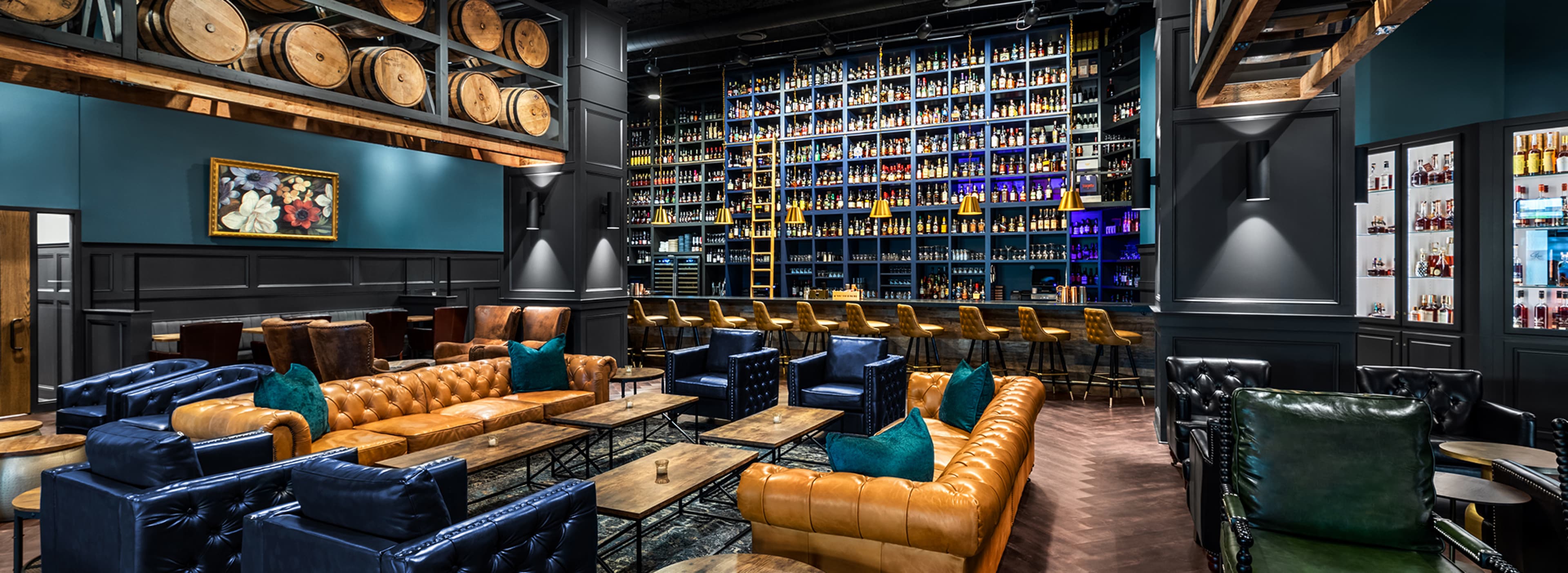 Interior of Hill Proper bourbon club